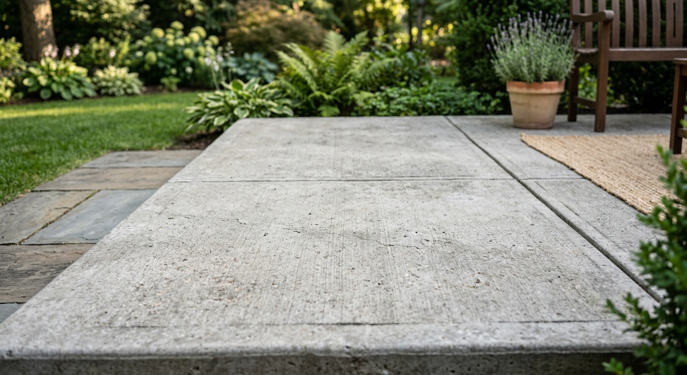Concrete patio base