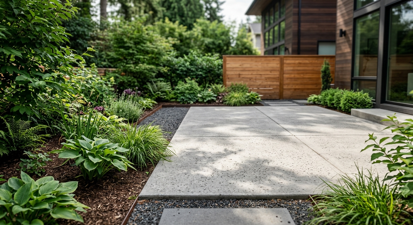 Concrete patio base